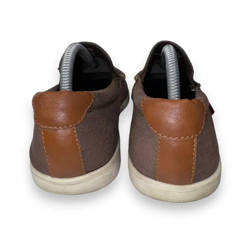 Levi's Casual Slip-on Comfort Canvas Loafers‎ Brown 51825209B Men's 8.5